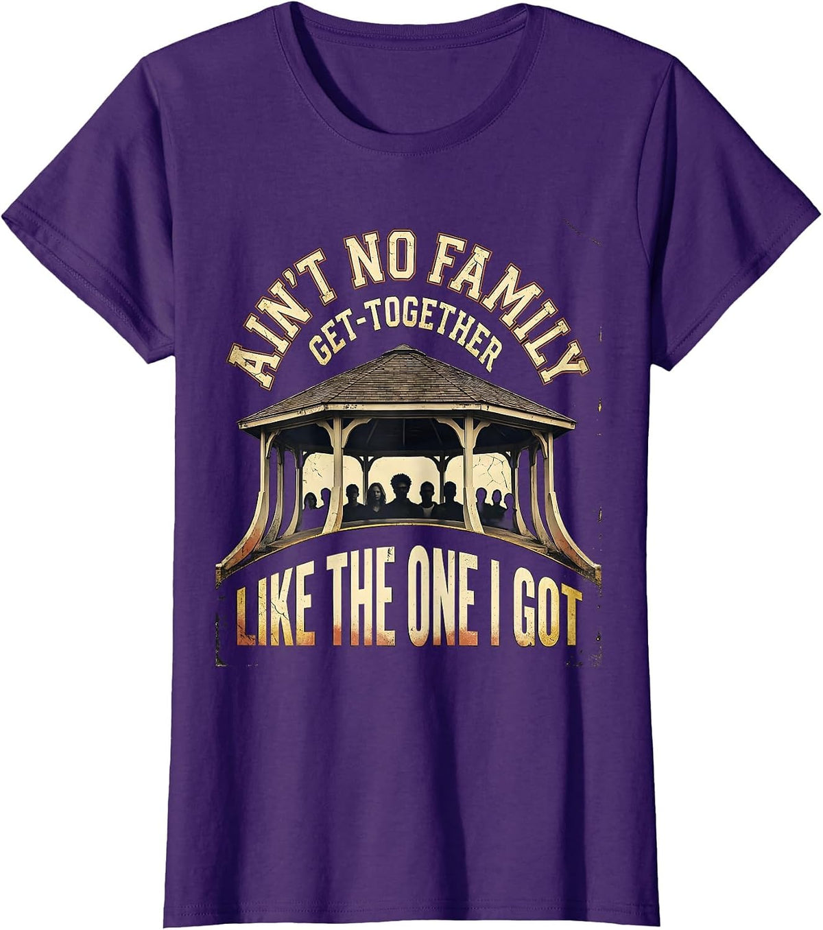 Women's Ain't No Family Get-Together Like The One I Got Funny T-Shirt - Purple
