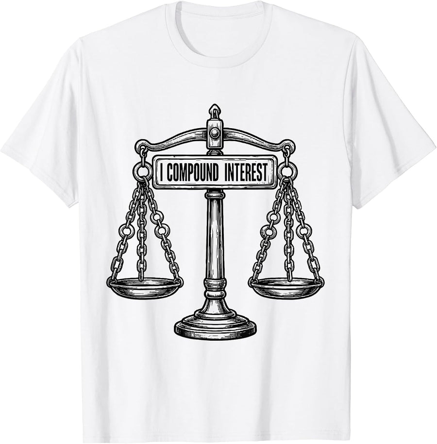 Men's I Compound Interest Funny Science Chemistry Teacher Gift T-Shirt - White