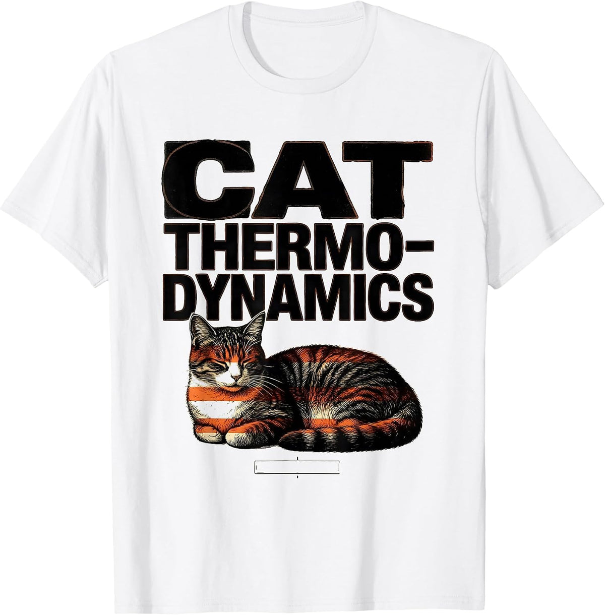 Men's Cat Thermodynamics Funny Cat Science Math Teacher Humor T-Shirt - White