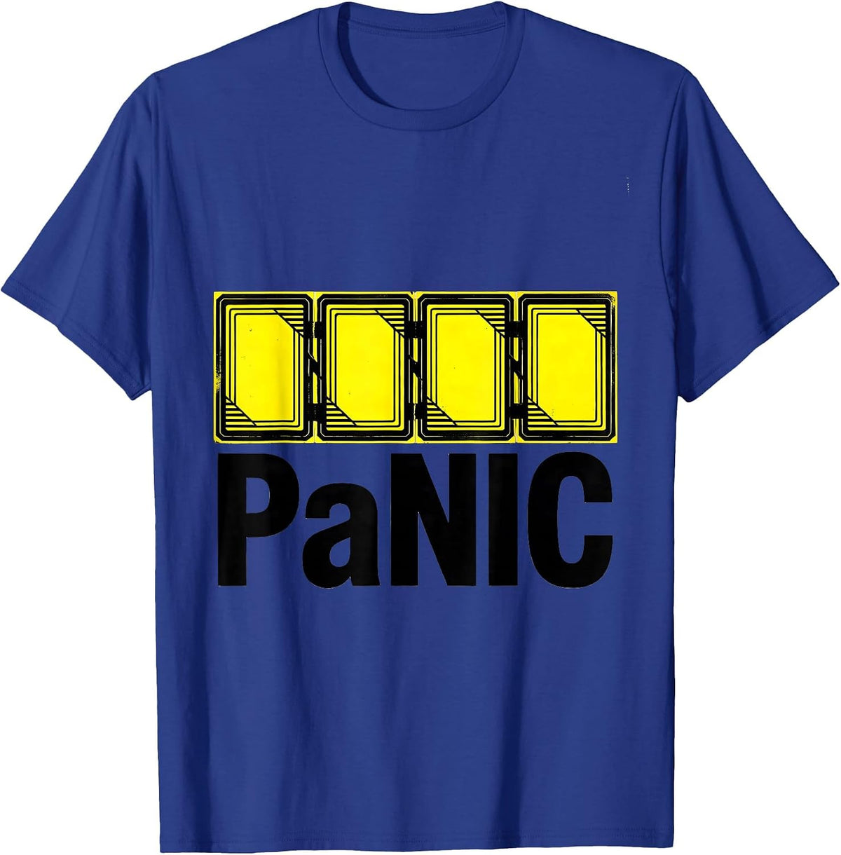 PaNIC Stencil Graphic Chemistry Pun Science Nerd Humor T-Shirt - Royal Blue
