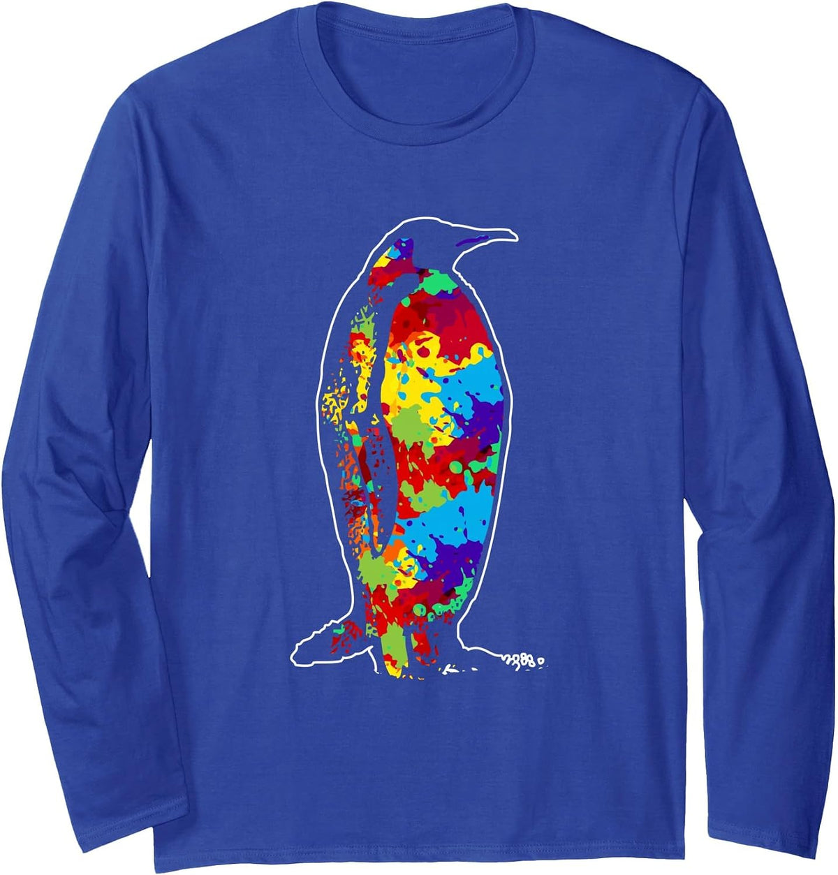 Penguin Long Sleeve T-Shirt - Adult Unisex Royal Blue