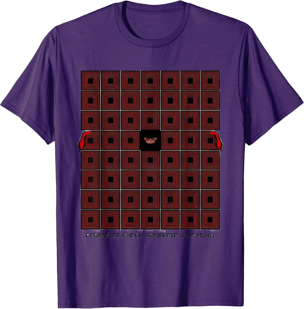 Perimeter Check Complete: One Moth Great Pyrenees Dog Owner T-Shirt - Purple