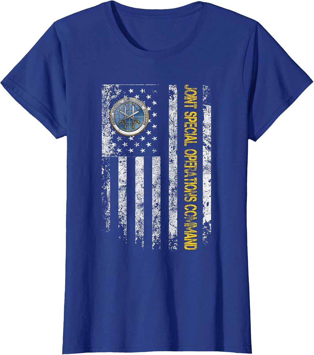 USA Flag Joint Special Operations Command JSOC Veterans Day T-Shirt - Royal Blue