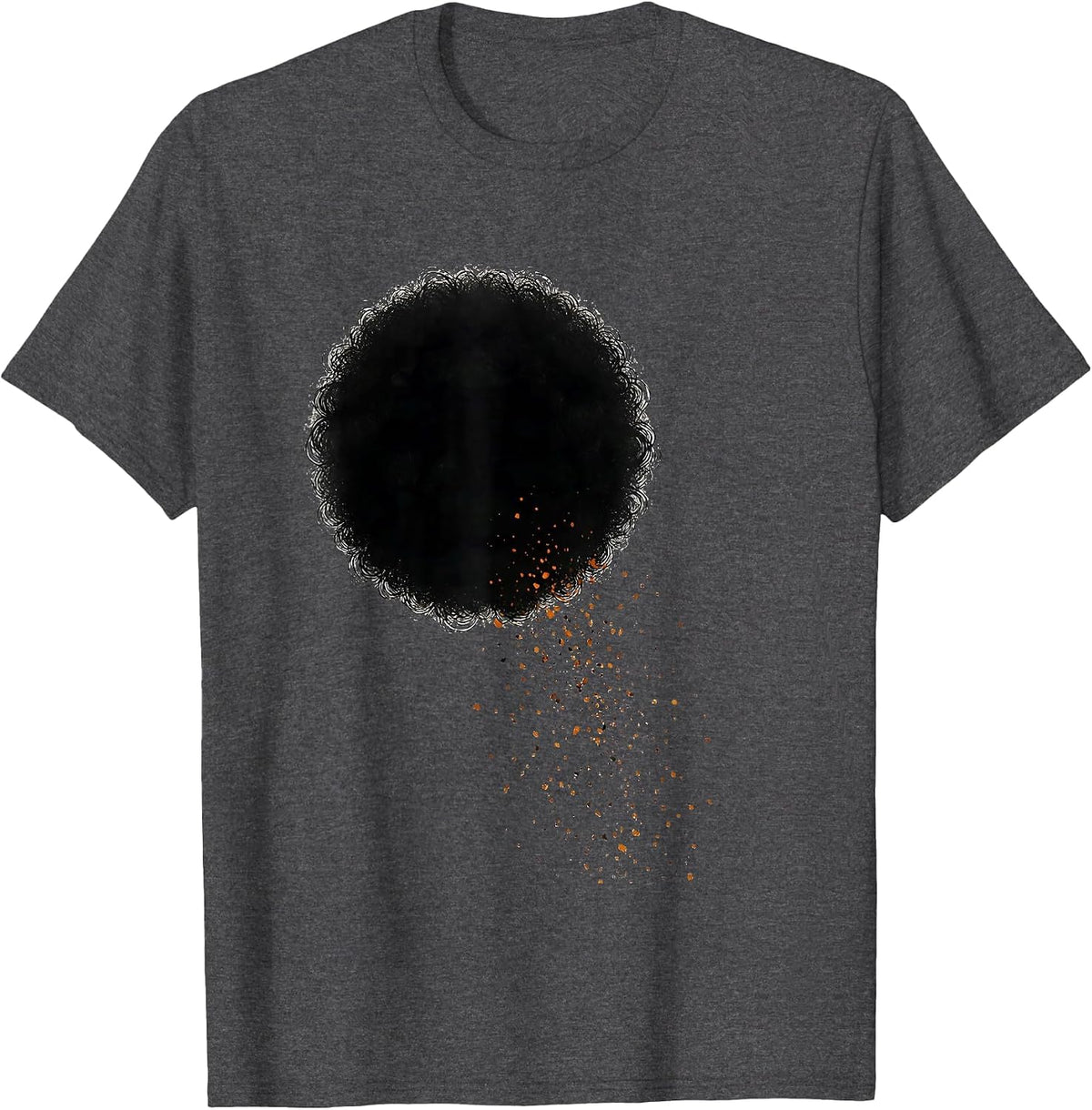 Afro Coil Minimalist Black Women Pride Sisterhood T-Shirt - Dark Heather Grey
