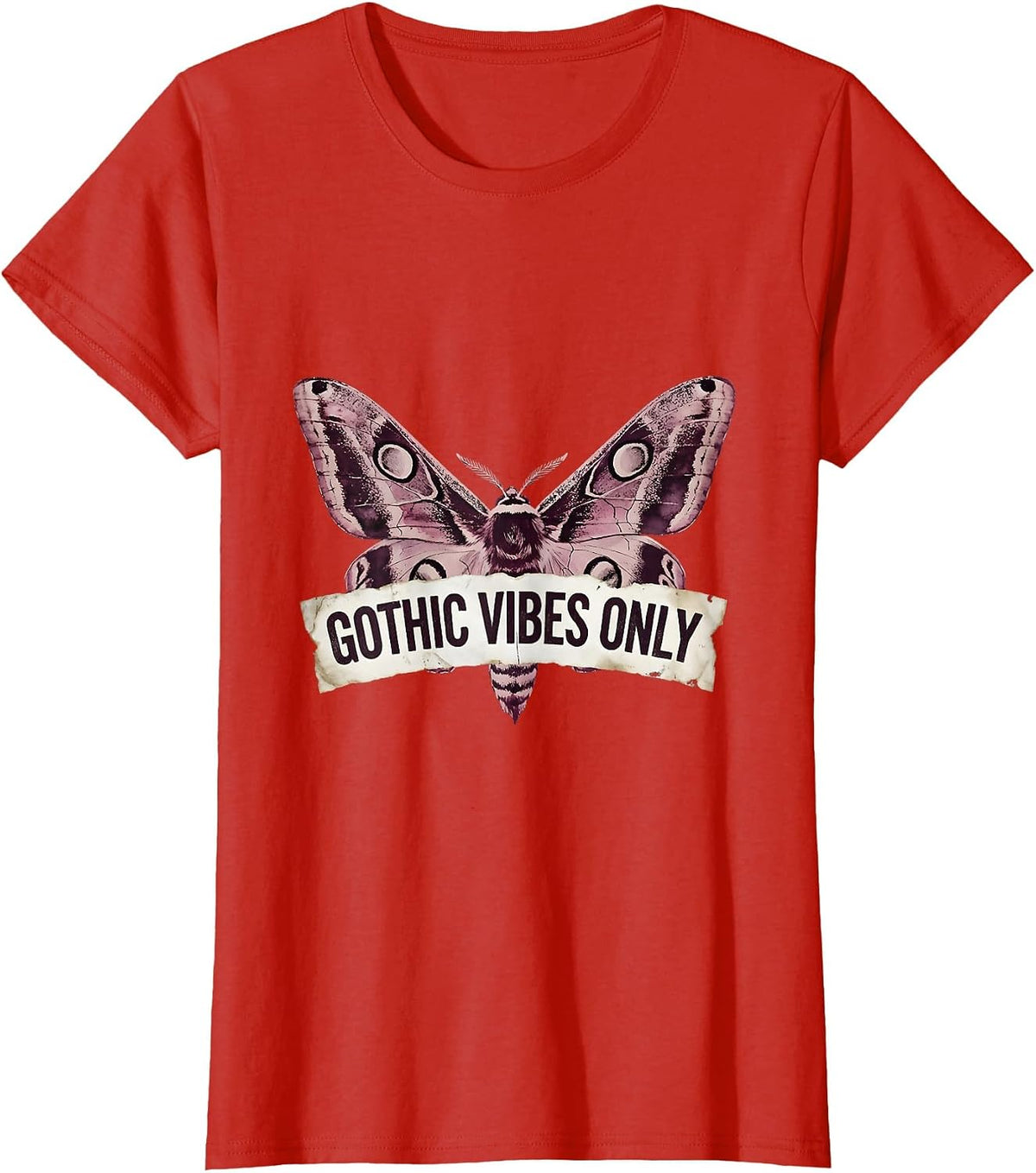 Gothic Vibes Only Dark Aesthetic Goth Men Design T-Shirt - Red