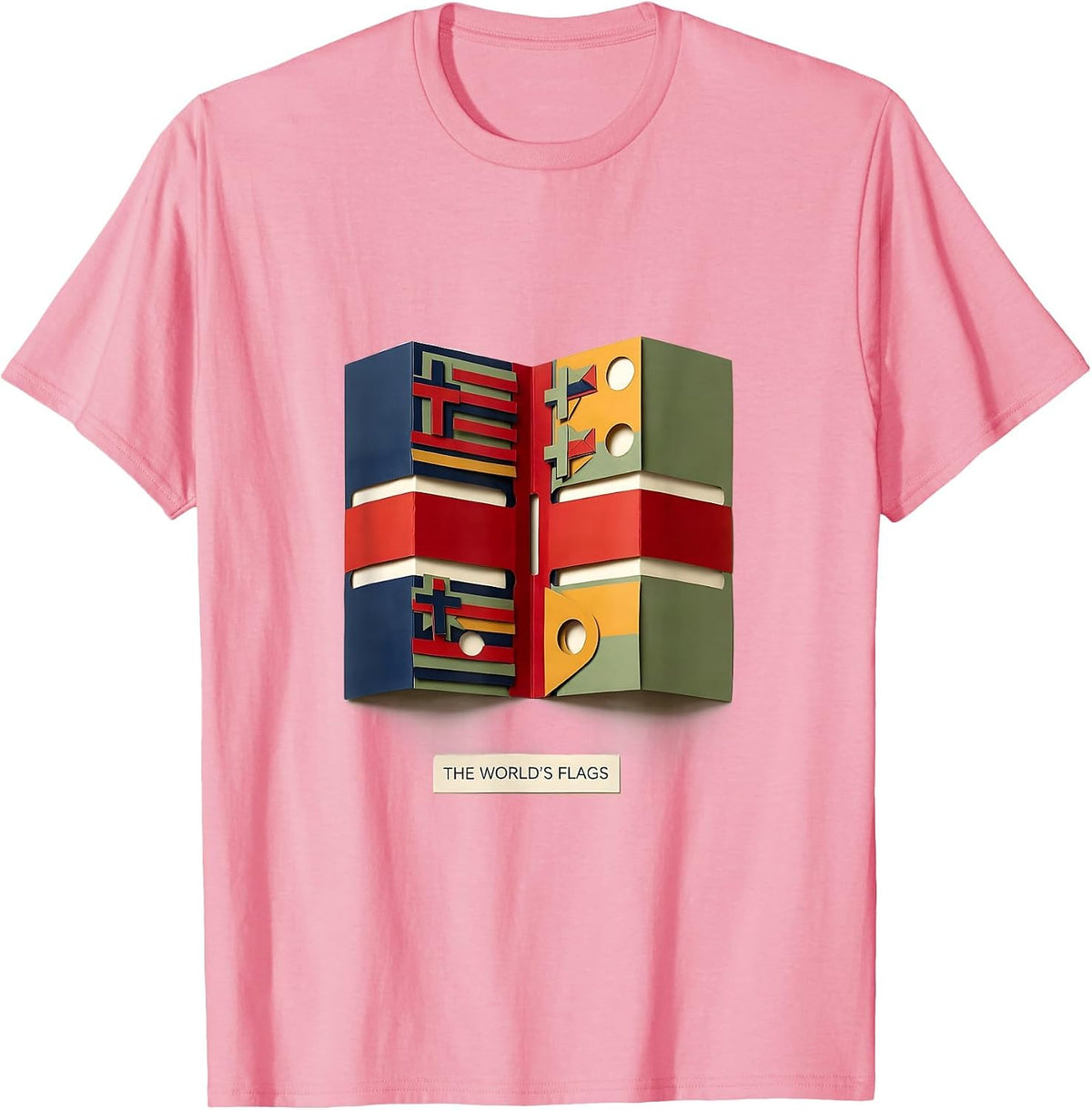 Men's The World's Flags Geography Lover World Traveler National T-Shirt - Pink