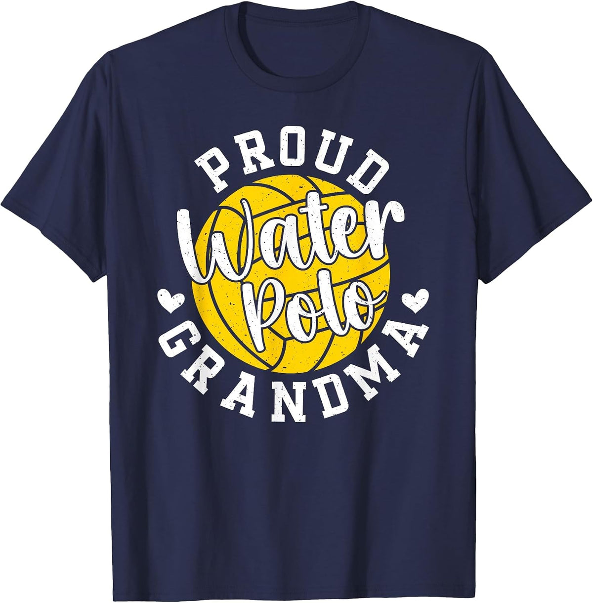 Proud Water Polo Grandma of A Water Polo Player Grandmother T-Shirt - Navy Blue