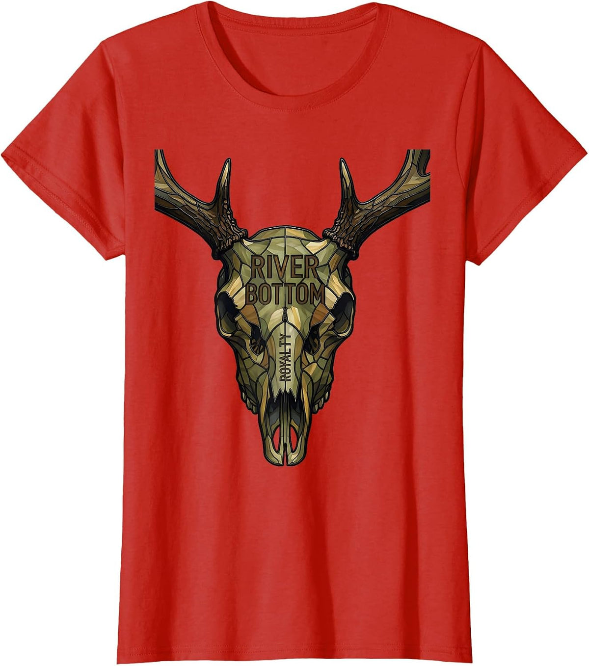 Women's River Bottom Royalty Bottomland Camo Design T-Shirt - Red