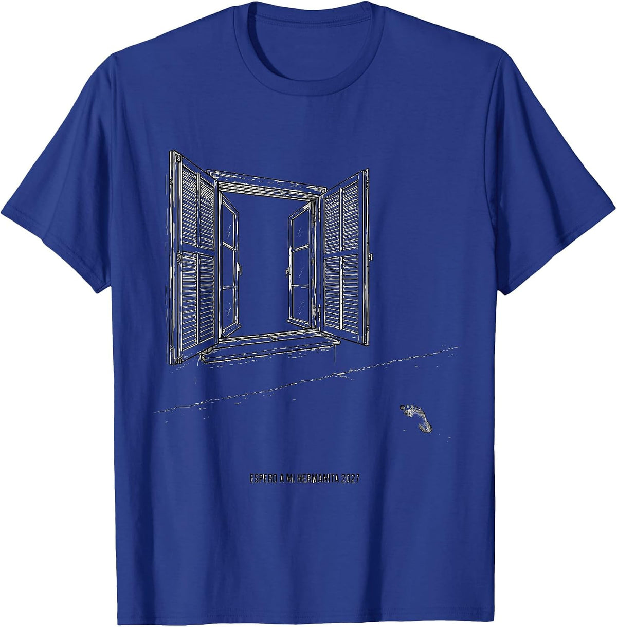 Men's Espero A Mi Hermanita 2027 Spanish Big Sister Pregnancy T-Shirt - Royal Blue