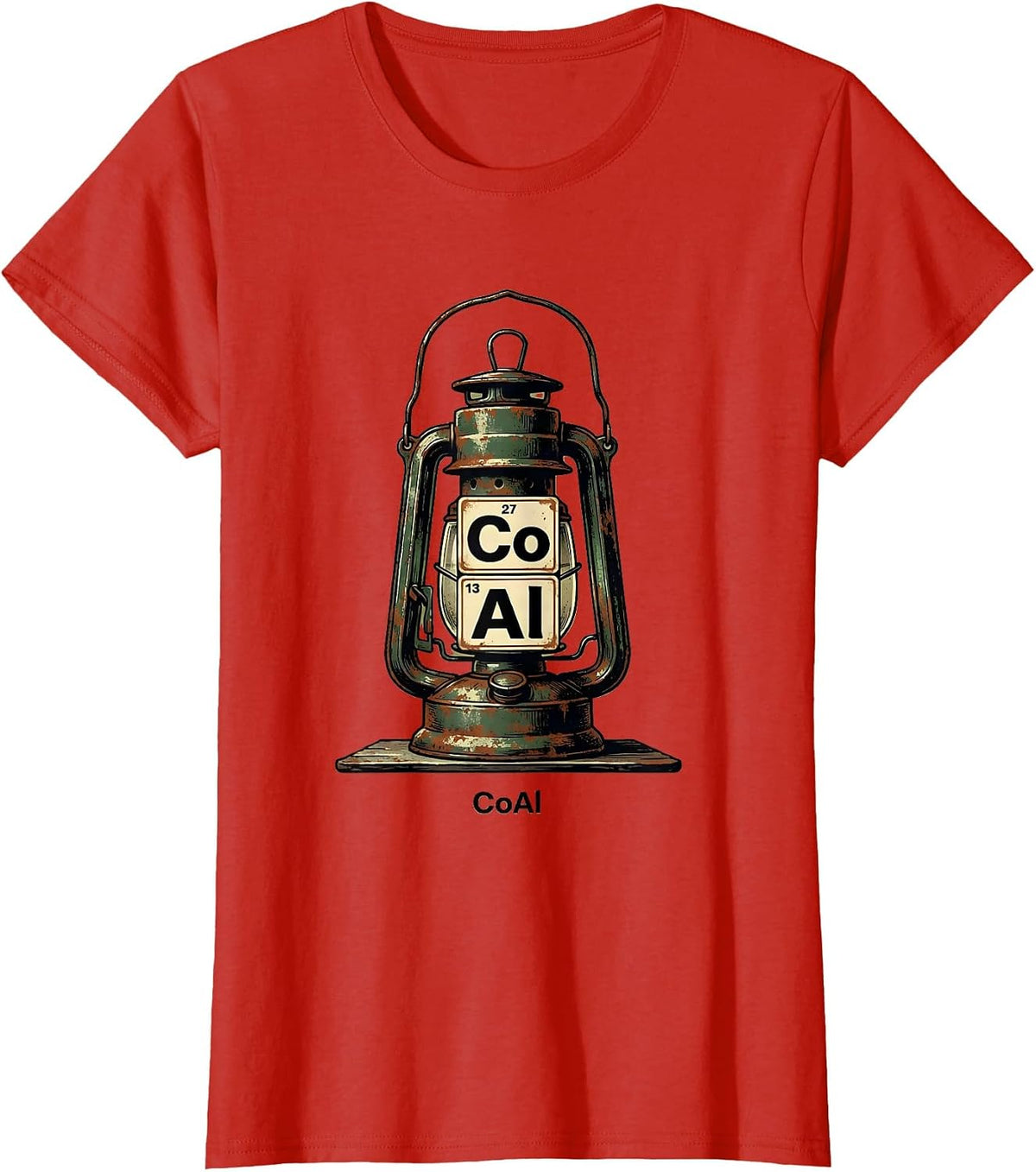 CoAl Vintage Periodic Table Chemistry Pun Science Geek Gift T-Shirt - Red