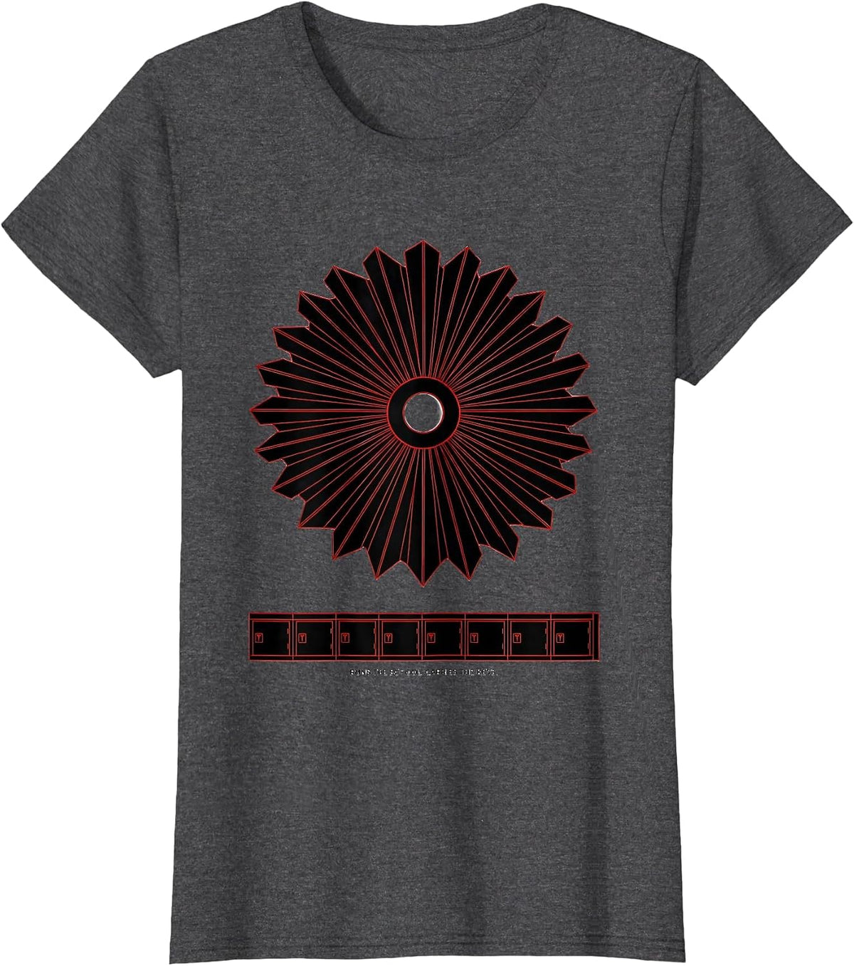Women's Runs The School Carries The Keys Funny Custodian T-Shirt - Dark Heather Grey