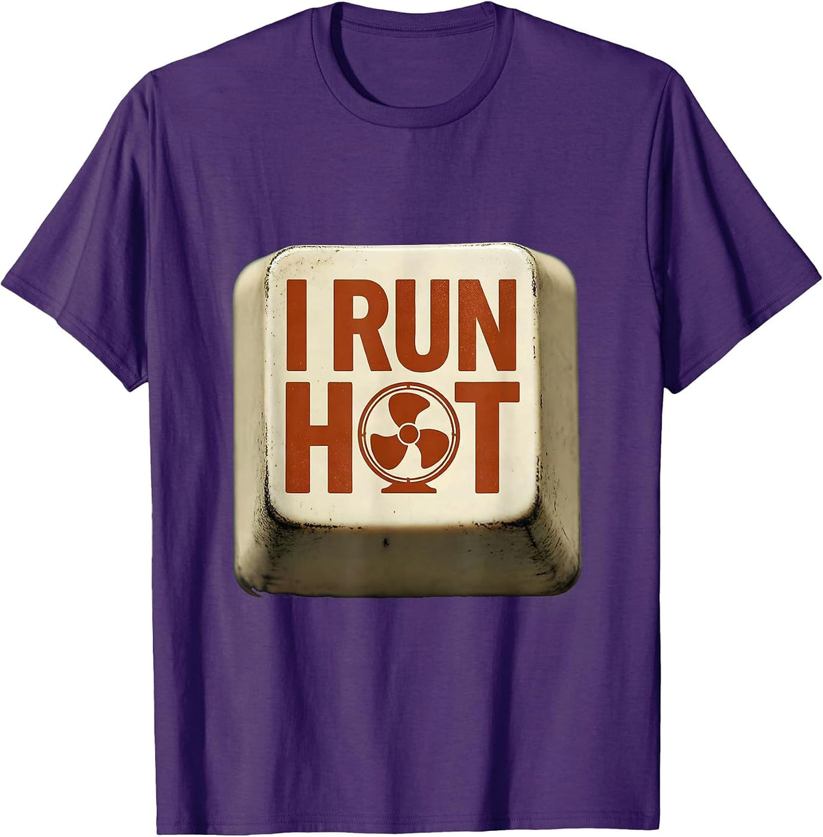 I Run Hot Vintage Funny PC Gamer Nerd Humor T-Shirt - Purple