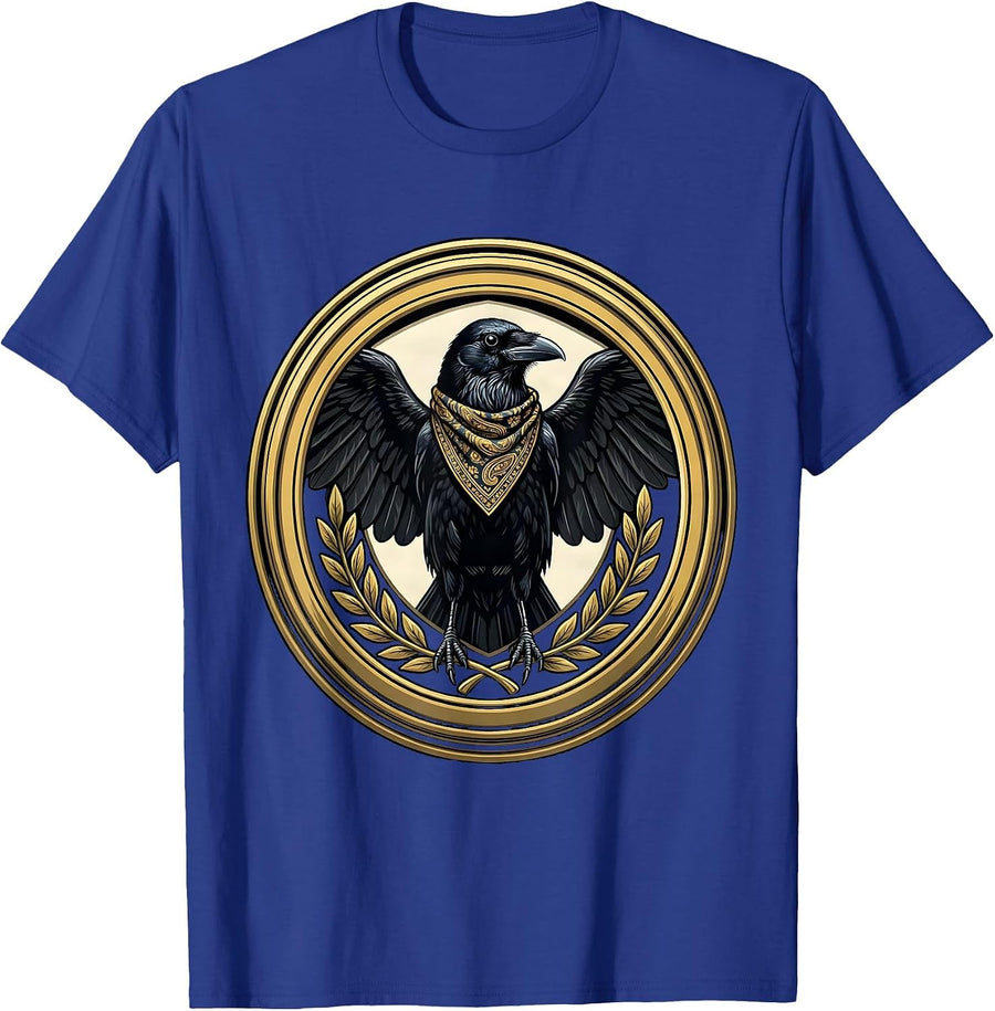 Crow Holding Bandana Graphic Tee T-Shirt - Royal Blue