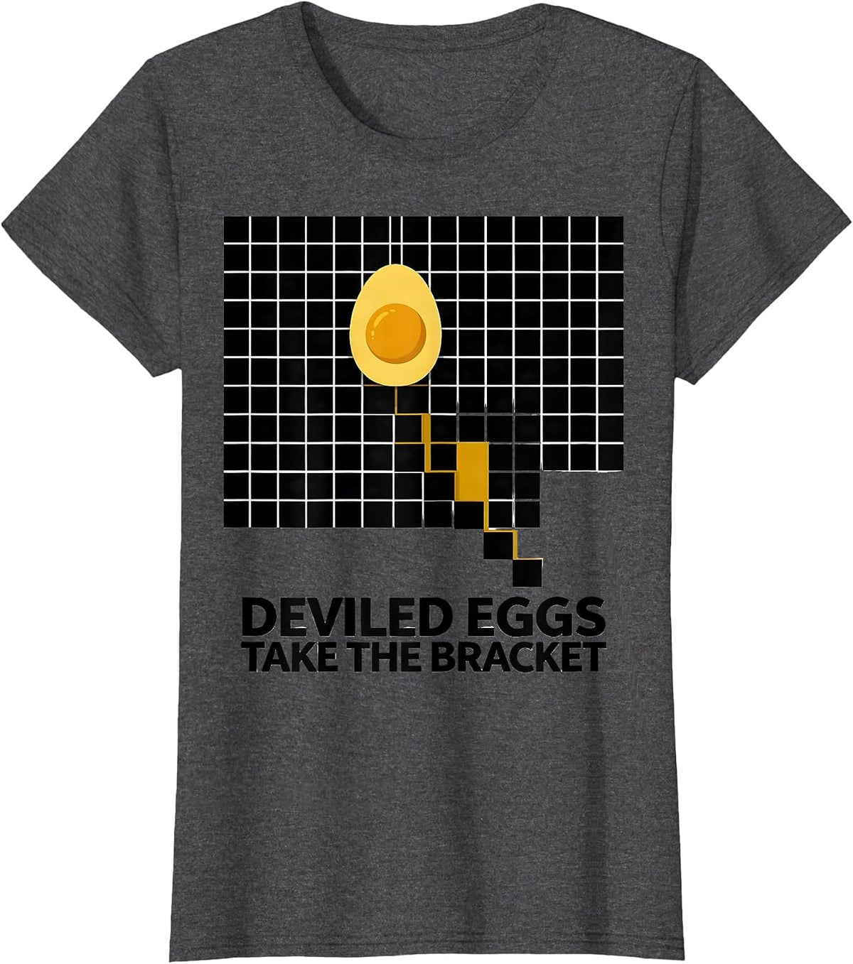 Women's Deviled Eggs Take The Bracket Bootleg 90's Rap Rock Funny T-Shirt - Dark Heather Grey