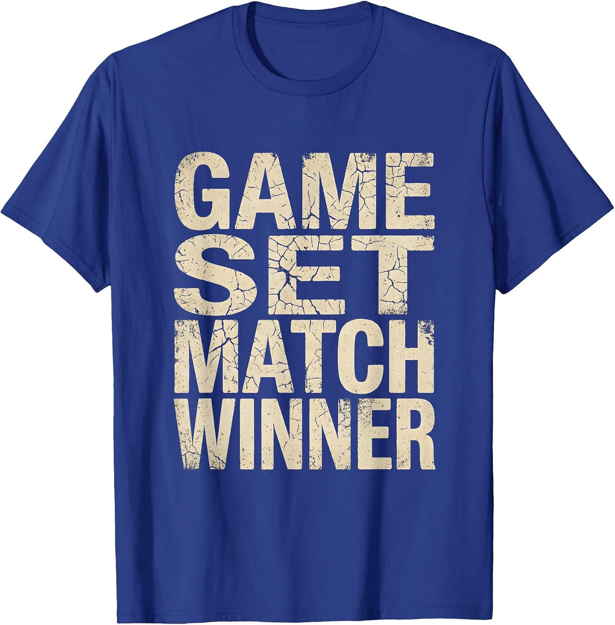 Men's Game Set Match Winner Tennis Design T-Shirt - Royal Blue