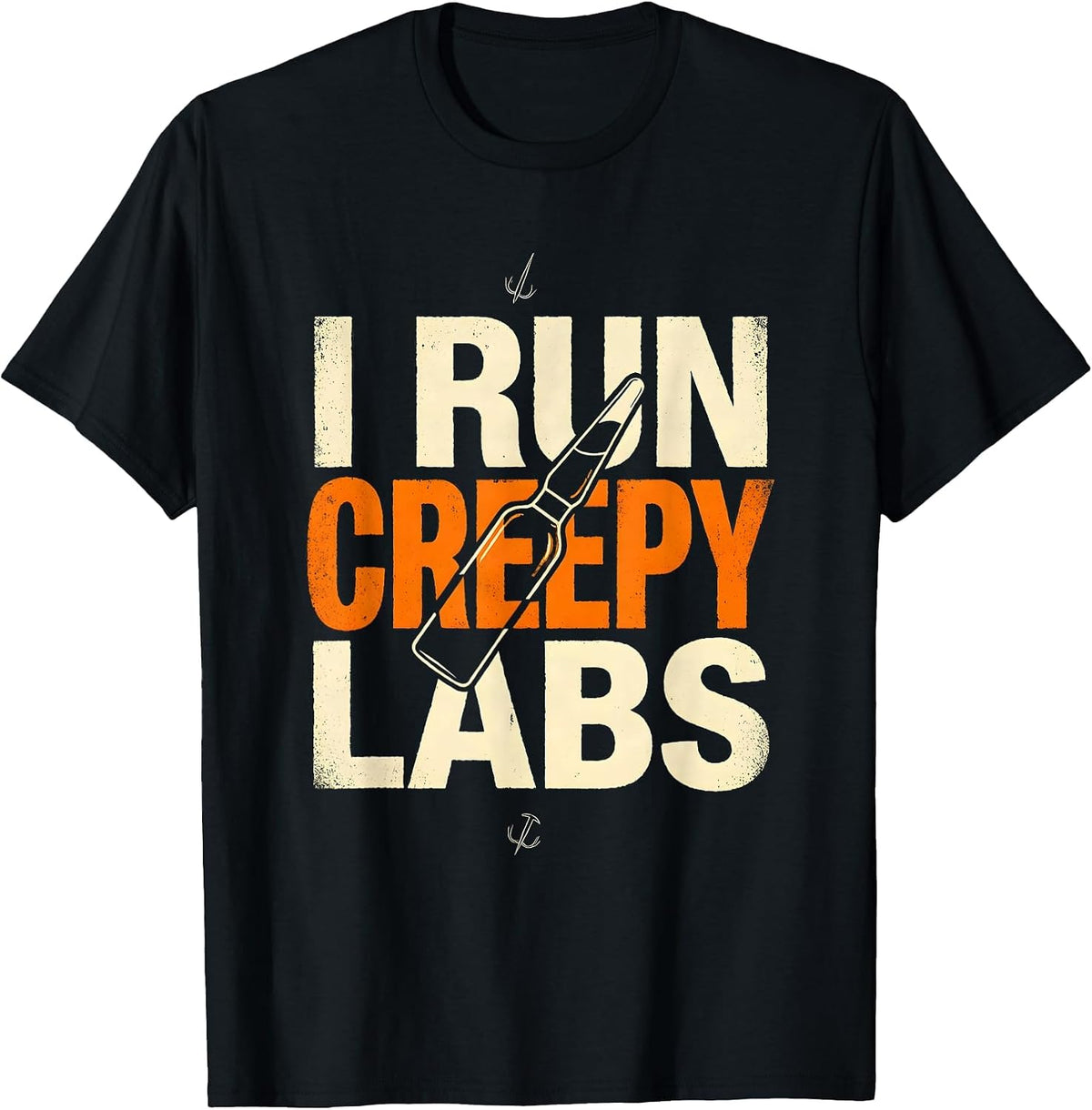 Men's I Run Creepy Labs Funny Vet Tech Halloween Veterinary T-Shirt - Black