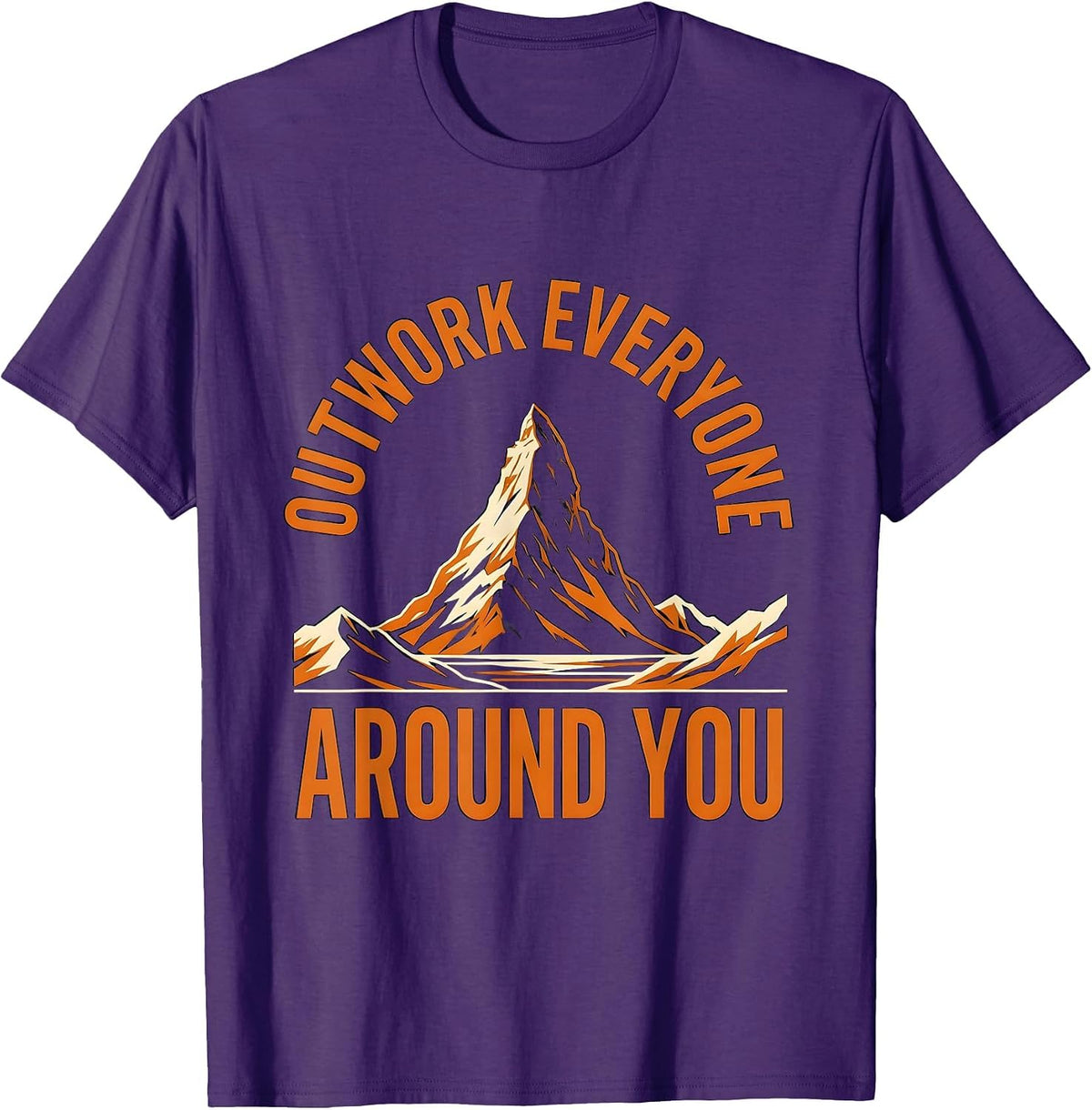 Men's Outwork Everyone Around You Sports Motivation T-Shirt - Purple