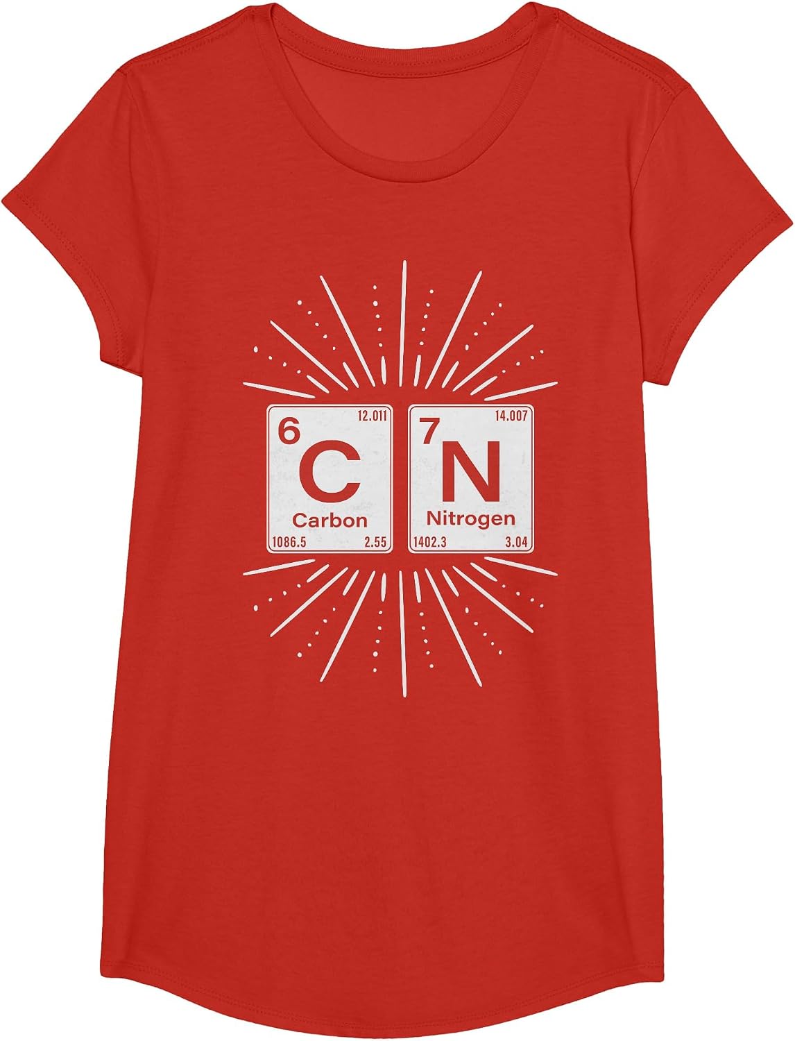 67 Meme Funny Science Chemistry Nerds Humor Periodic Table T-Shirt - Girls Red