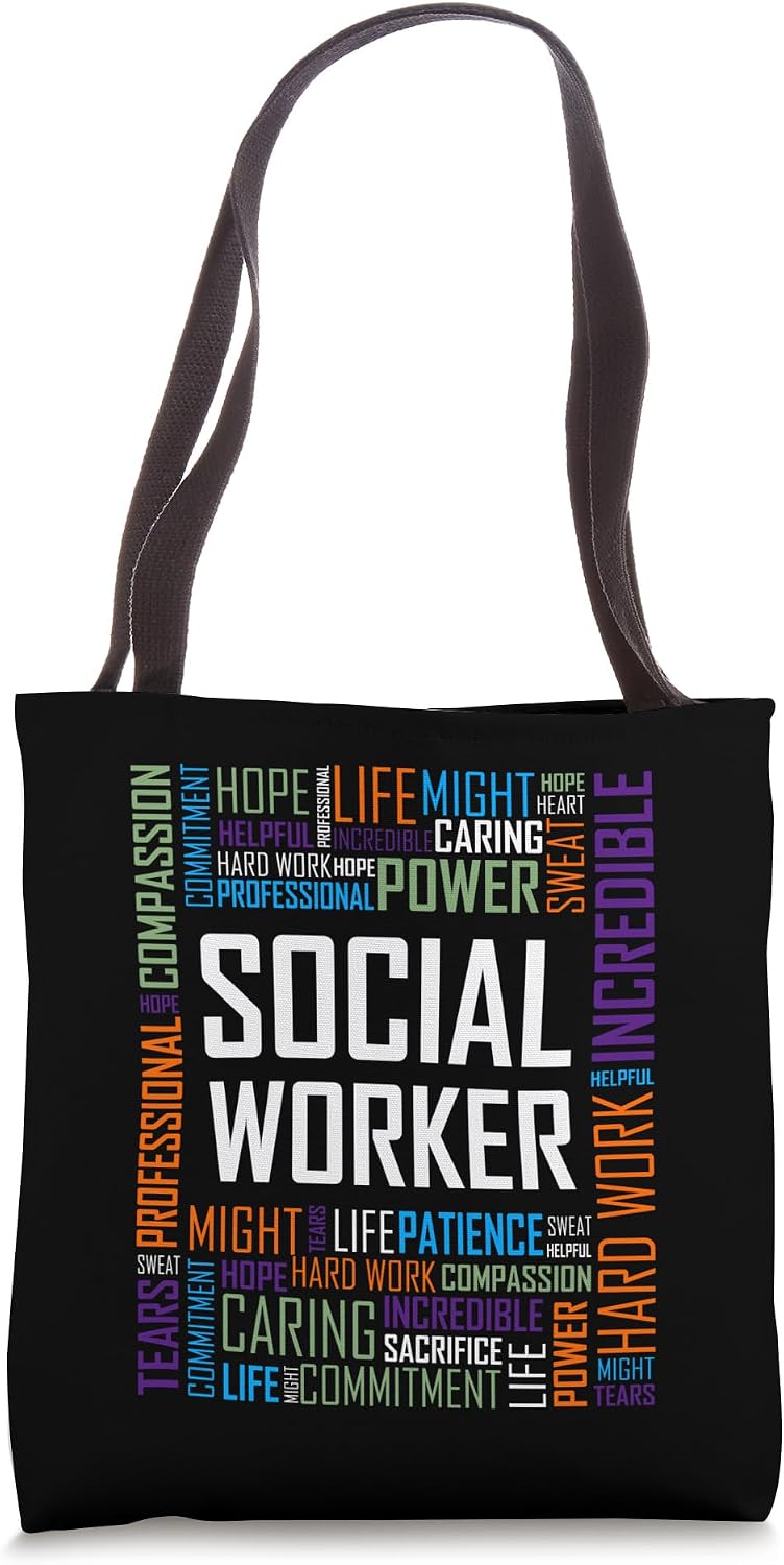 Social Worker Shirt for Women and Men Gift Tshirt Tote Bag - As Pictured