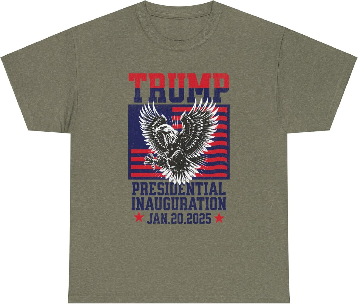 Trump Inauguration T-Shirt, 47th President Inaugural 2025 Shirt, January 20, 2025 MAGA T-Shirt - Heather Military Green