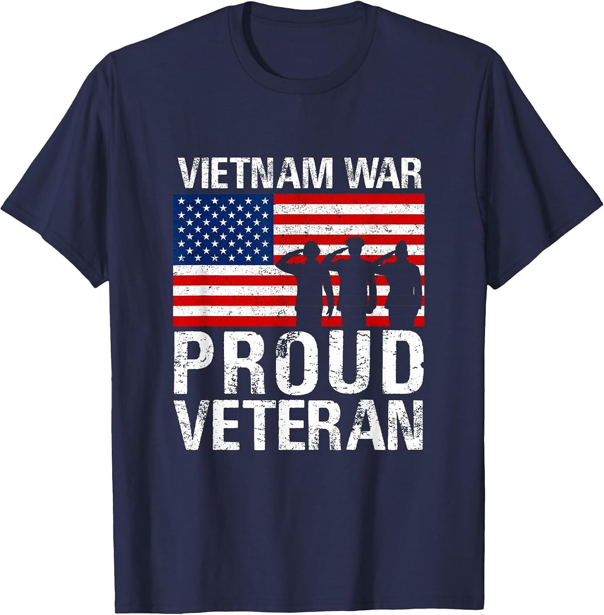 Proud Vietnam War Veteran T-Shirt - Navy Blue