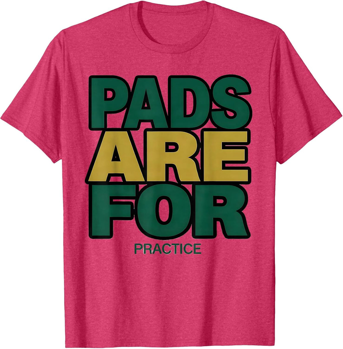Men's Pads Are For Practice Rugby South African Pride National T-Shirt - Red Heather