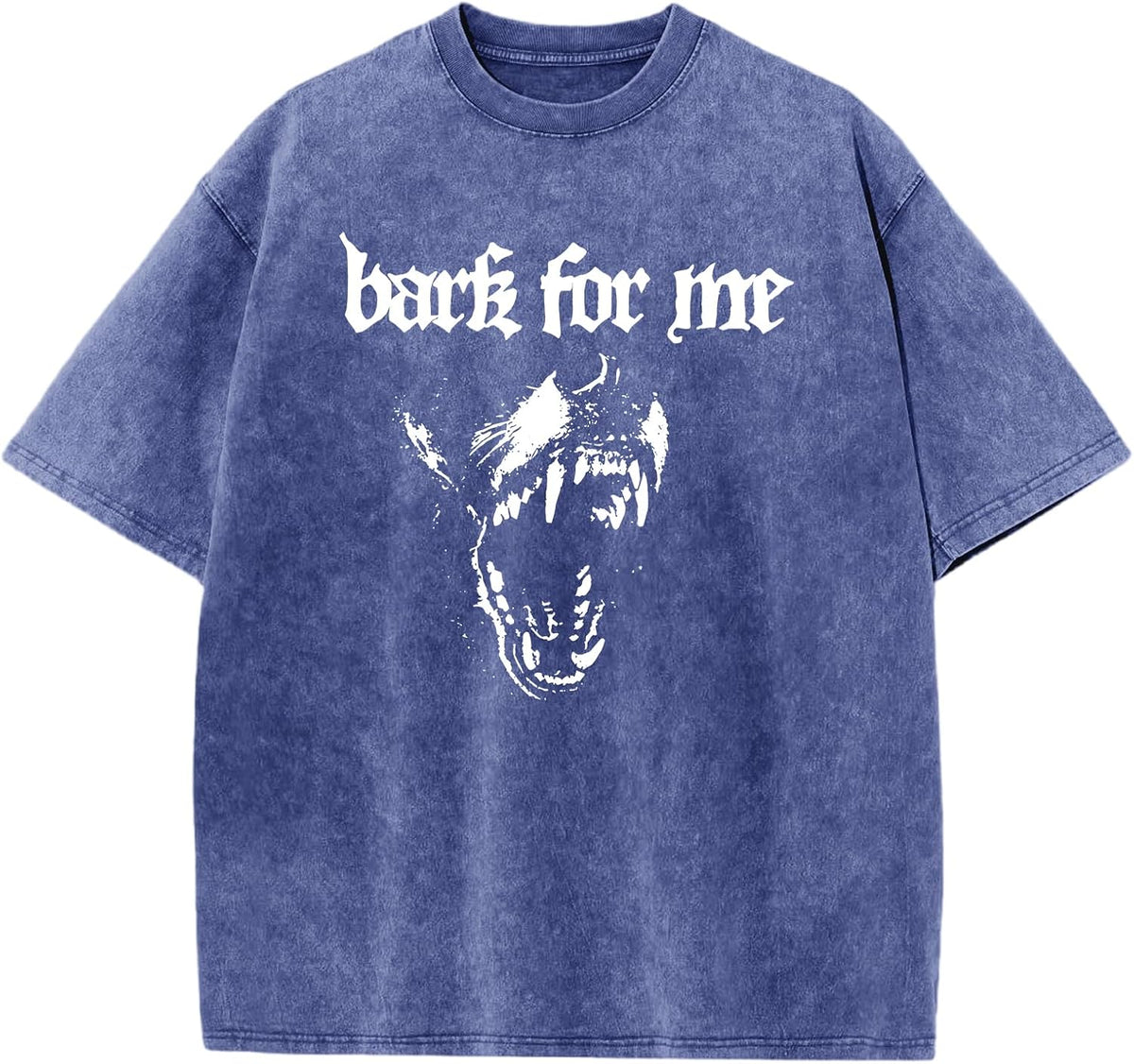Goth Grunge Shirts for Women Gothic Bark for Me Punk Streetwear Shirt Y2k Graphic Tees Oversized Acid Wash Tshirt - Blue