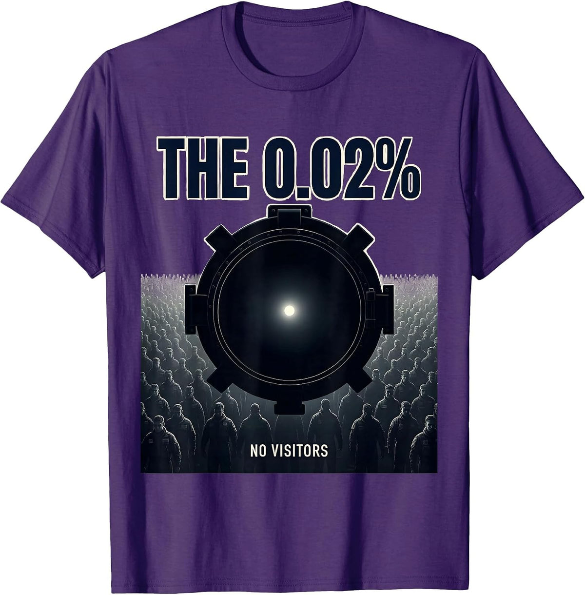 The 0.02% No Visitors Patriotic Submarine Veteran T-Shirt - Purple
