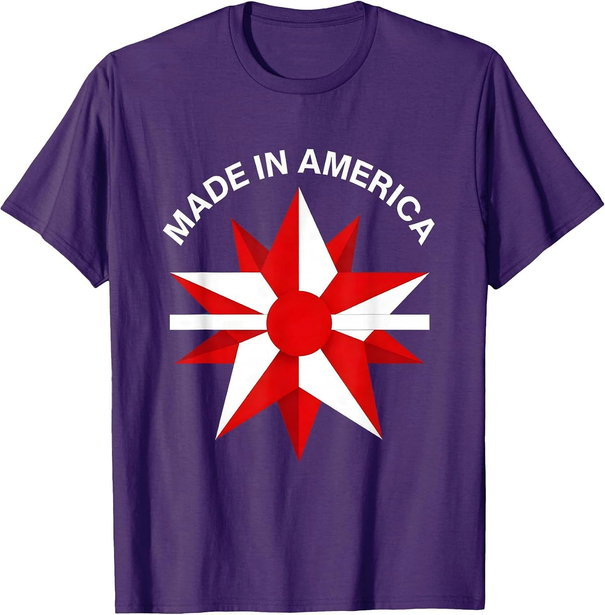 Men's Made in America Patriotic Pride Design T-Shirt - Purple