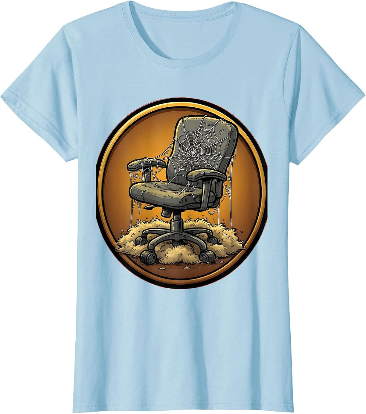 Labor Day Abandoned Office Chair Sarcasm T-Shirt - Baby Blue