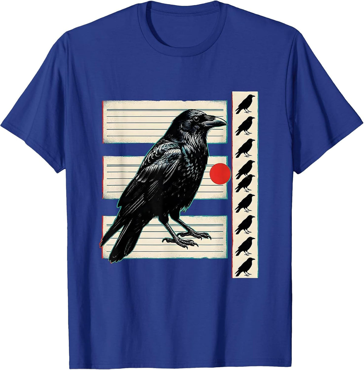 Men's Attempted Murder Crow Dark Humor Gothic Bird Lover T-Shirt - Royal Blue
