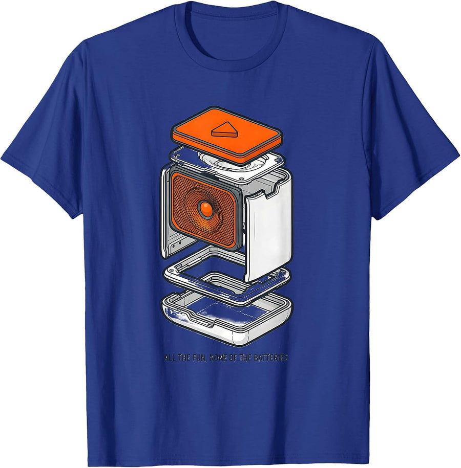 All The Fun None Of The Batteries Funny Uncle Gift T-Shirt - Royal Blue