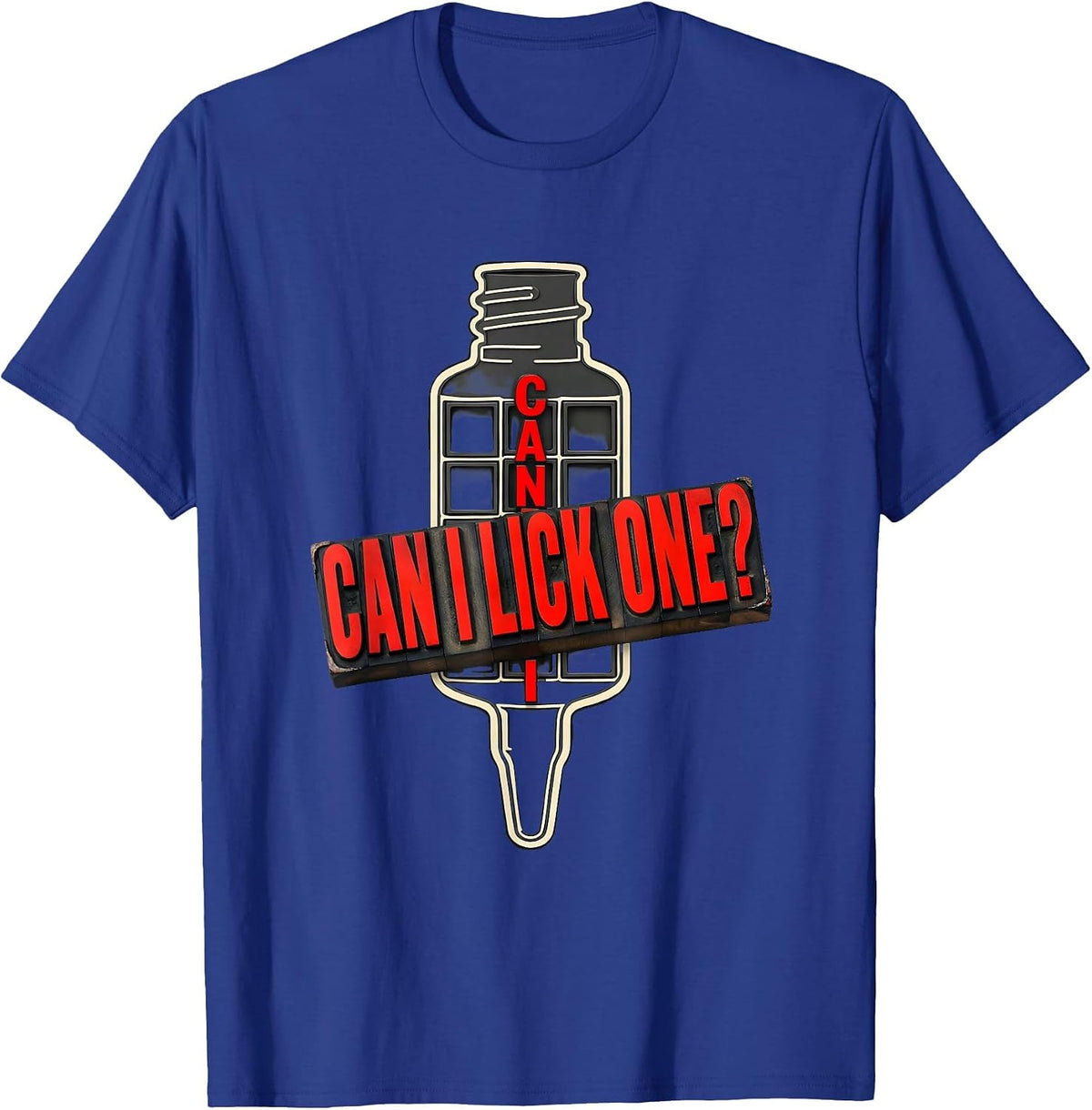 Men's Can I Lick One Funny Periodic Table Science Teacher Gift T-Shirt - Royal Blue