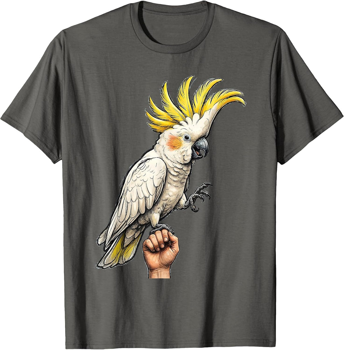 White Cockatoo Funny Pet Bird Owner Humor T-Shirt - Asphalt Grey