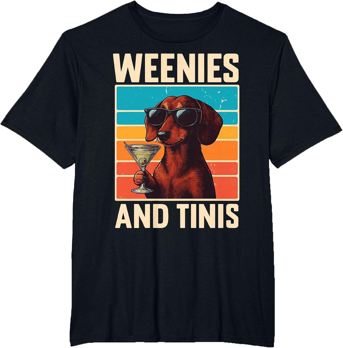 Weenies and Tinis Dachshund T-Shirt - Black
