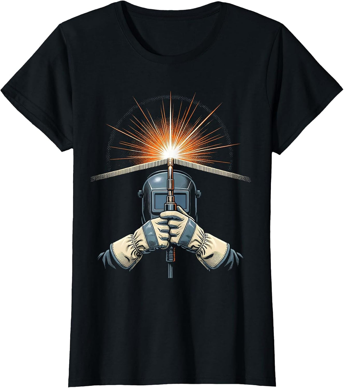 Welding Torch MIG TIG Metal Worker Trade Pride T-Shirt - Black