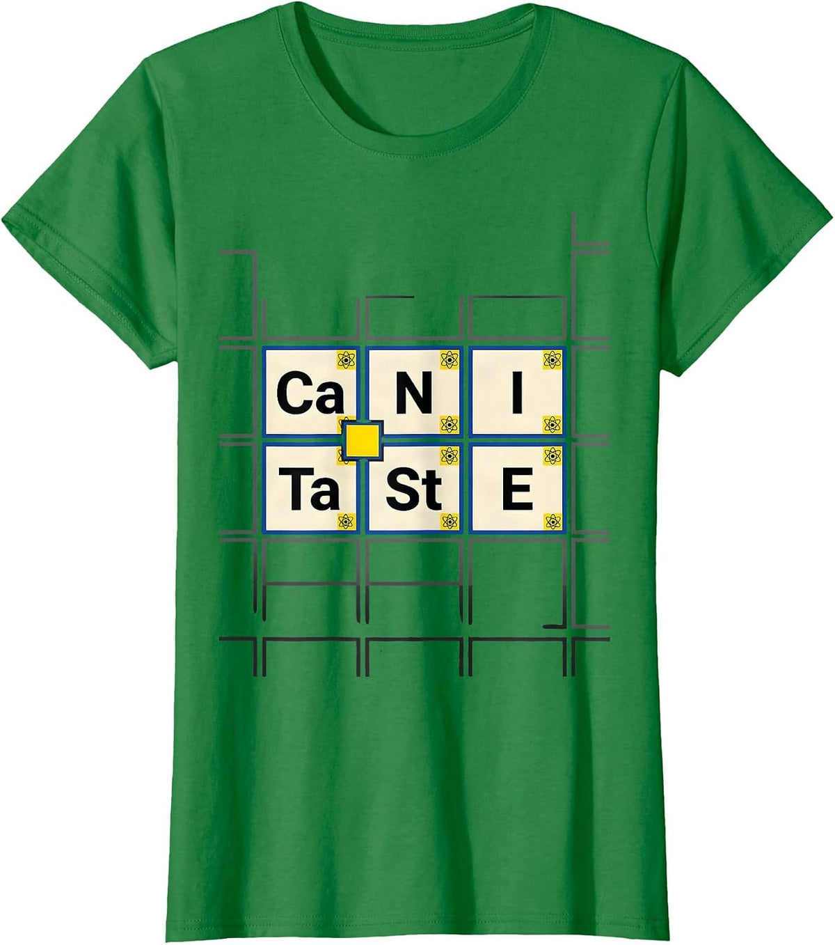 Can I Taste Funny Periodic Table Science Teacher Gift T-Shirt - Kelly Green
