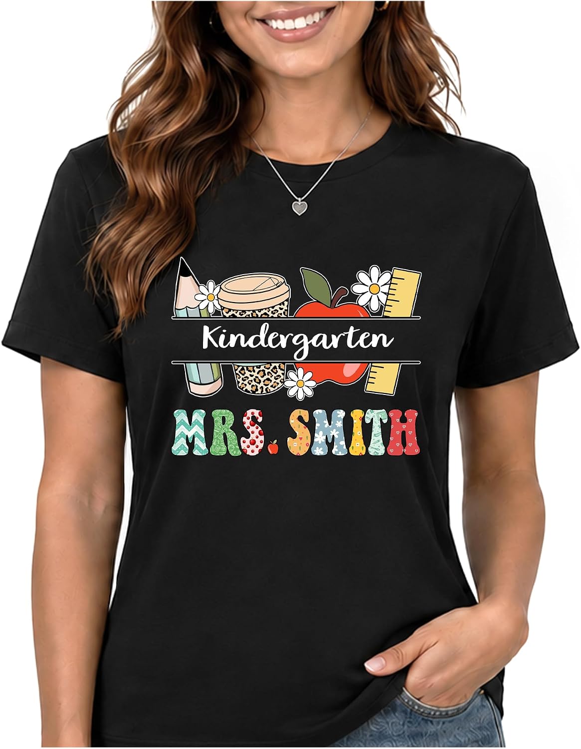 Personalized Back to School Tshirt for Second Grade Teacher, Custom 2nd Grade Teacher T-Shirt Gifts NQ66195112ND -
