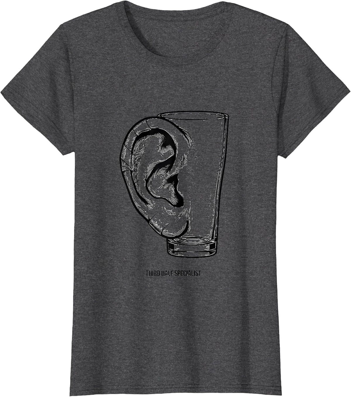 Women's Third Half Specialist Funny Rugby Player Coach Fan Humor T-Shirt - Dark Heather Grey