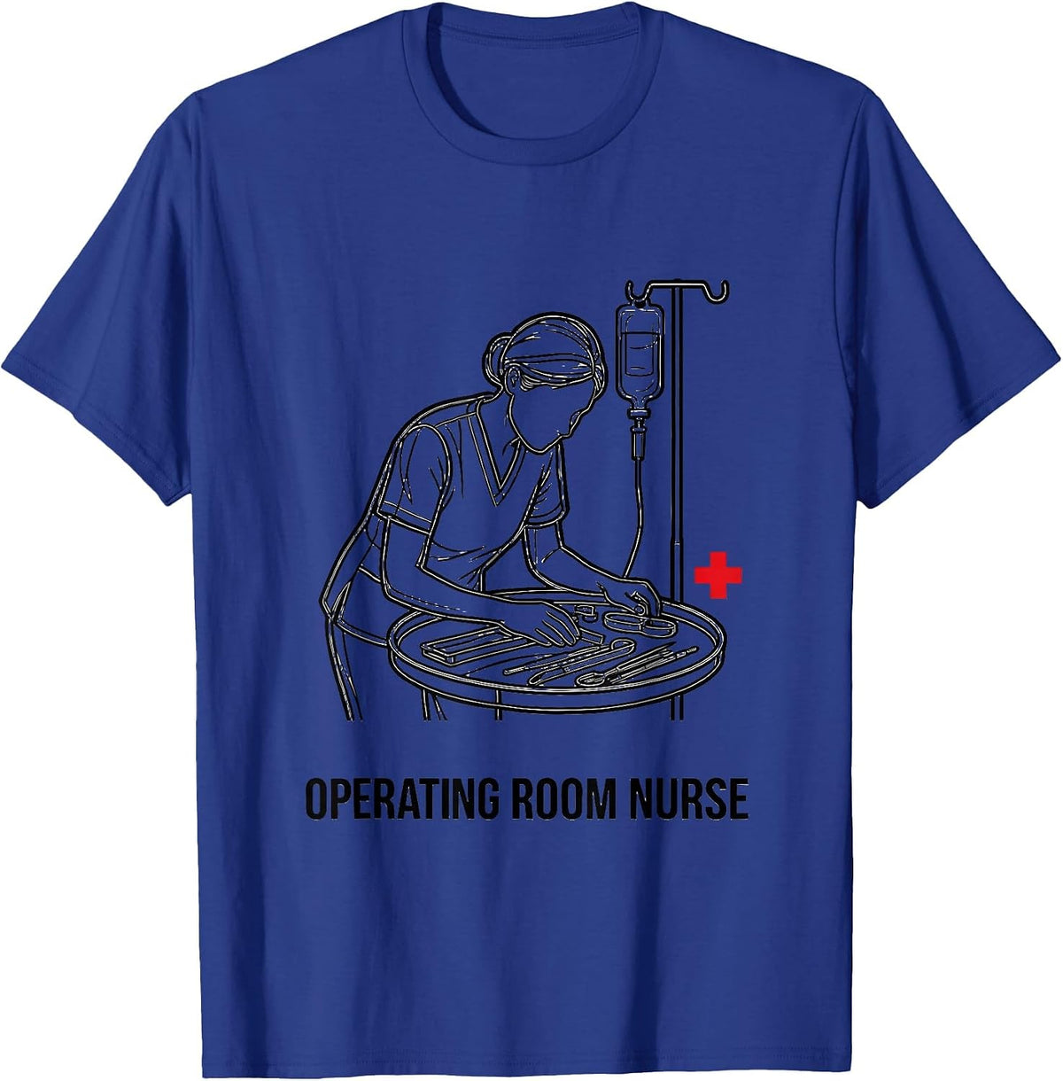 Men's Operating Room Nurse Funny RN Healthcare Humor T-Shirt - Royal Blue