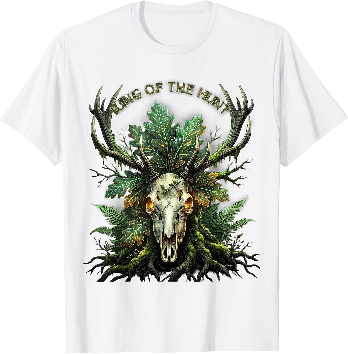Men's King of the Hunt Camo Hunting Design T-Shirt - White