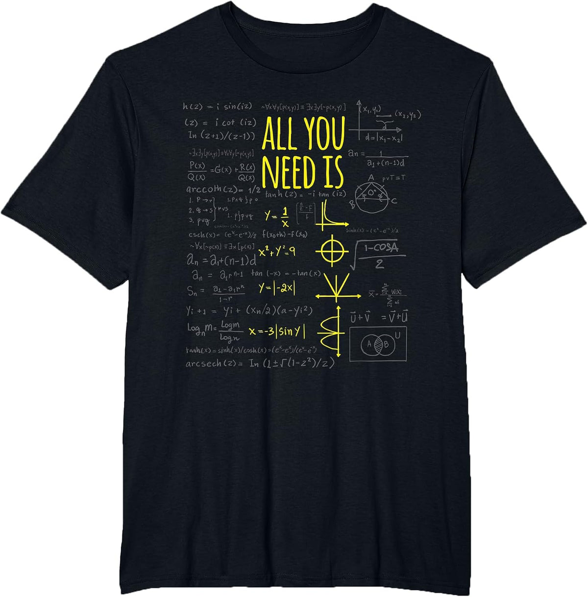 All You Need is Love Math, Funny Math Teacher T-Shirt - Black