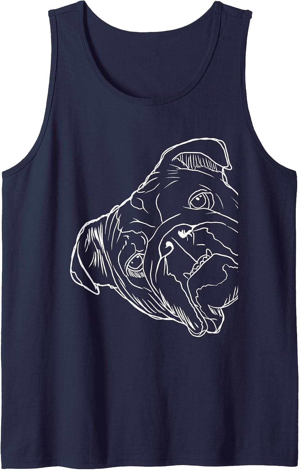 Funny Dog English Bulldog Tank Top - Navy Blue