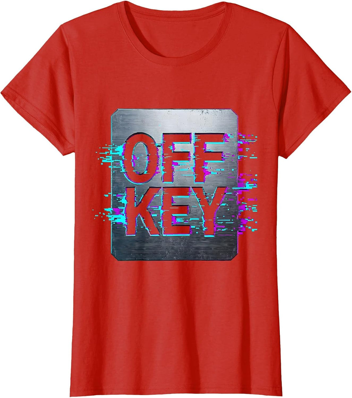 Off Key Cyberpunk Y2K Anime Graphic Streetwear T-Shirt - Red