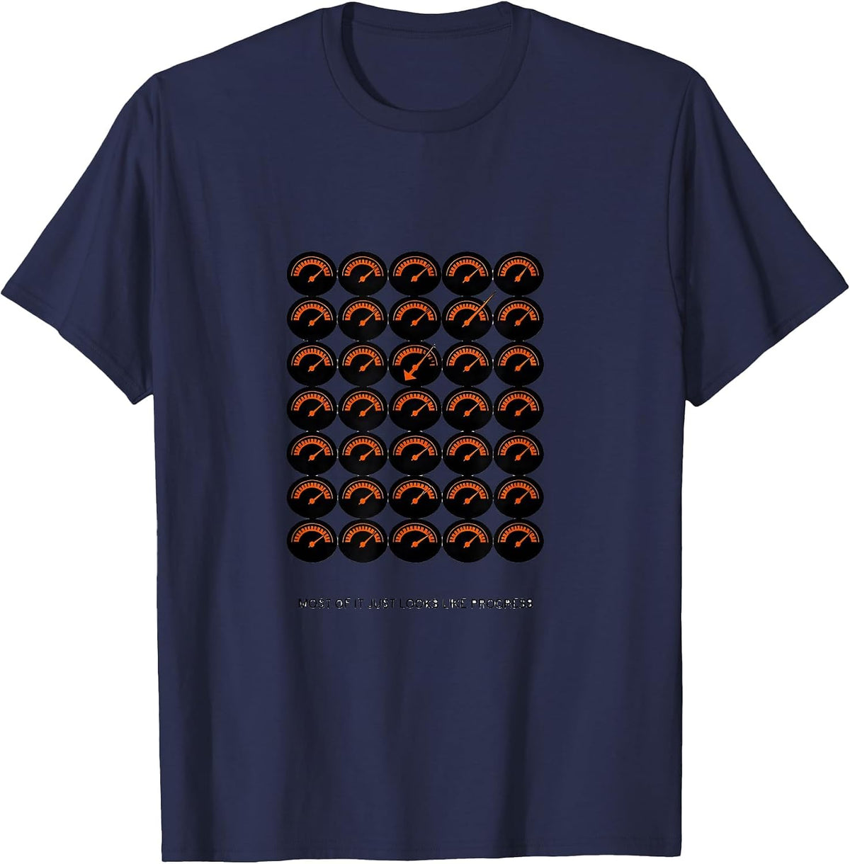 Most Of It Just Looks Like Progress Funny Garage Mechanic T-Shirt - Navy Blue