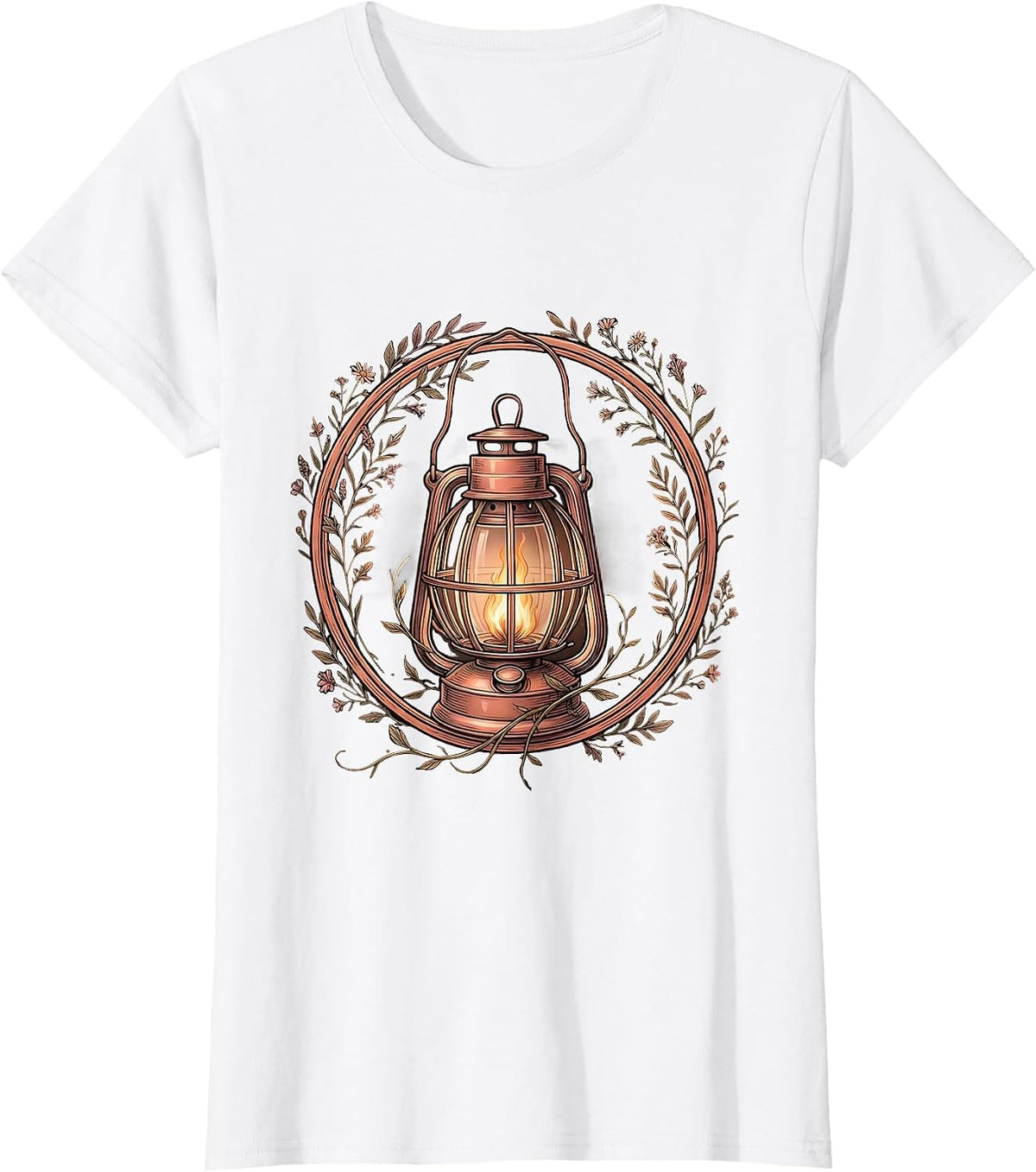 Women's Lantern In The Dark Faith Over Fear Graphic T-Shirt - White