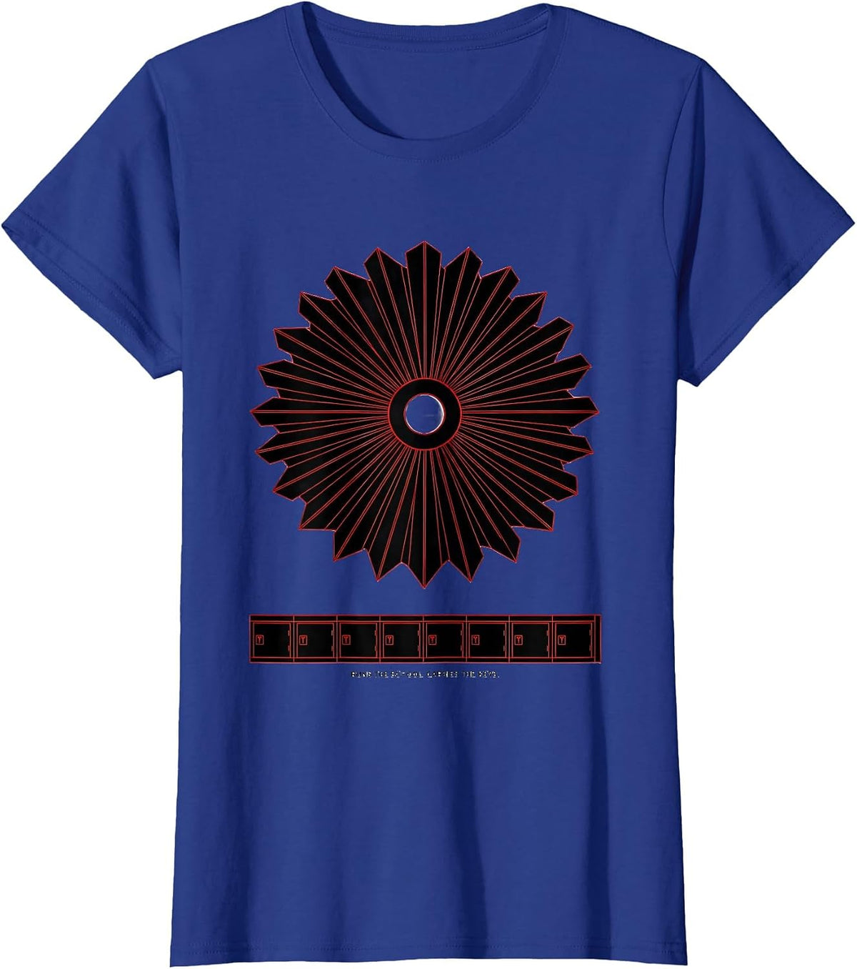 Women's Runs The School Carries The Keys Funny Custodian T-Shirt - Royal Blue