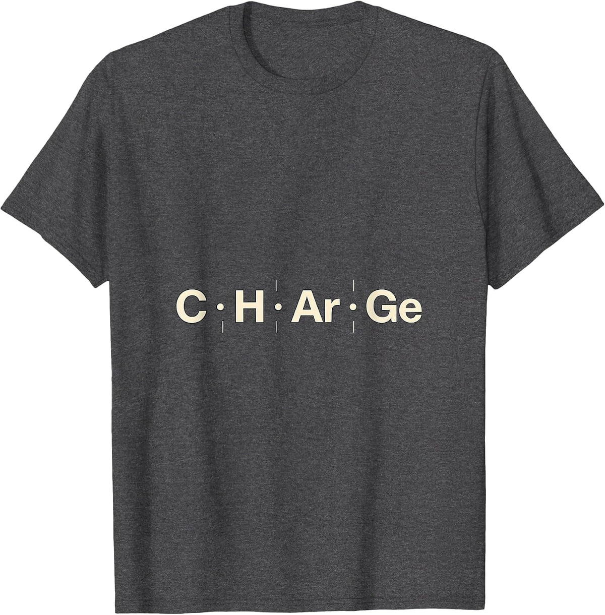 C H Ar Ge Minimalist Periodic Table Chemistry Humor Science T-Shirt - Dark Heather Grey