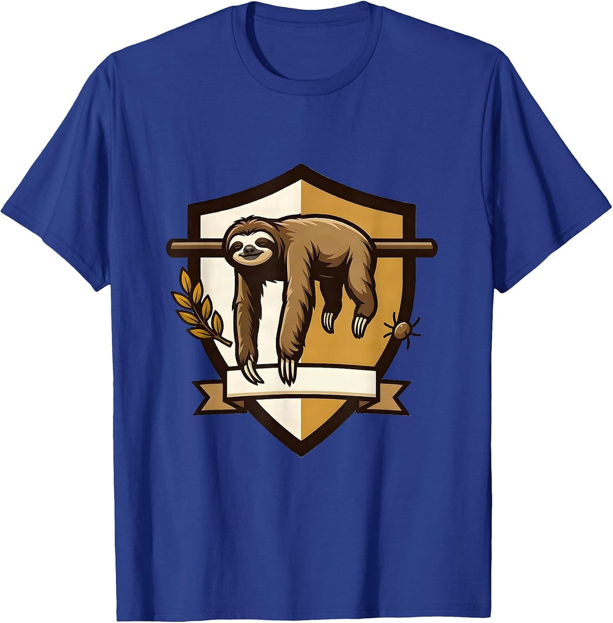 Men's Sloth Mascot Chill Humor Novelty Gift T-Shirt - Royal Blue