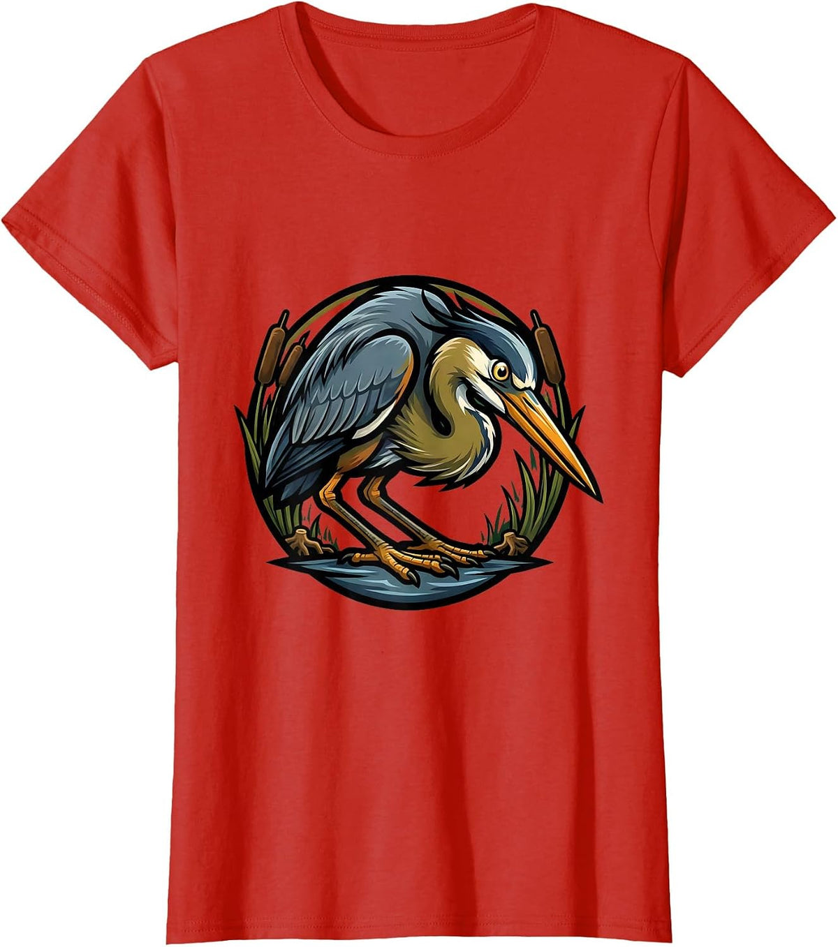 Women's Bottomland Camo River Bottom Misty Dawn Illustration T-Shirt - Red